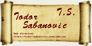 Todor Šabanović vizit kartica